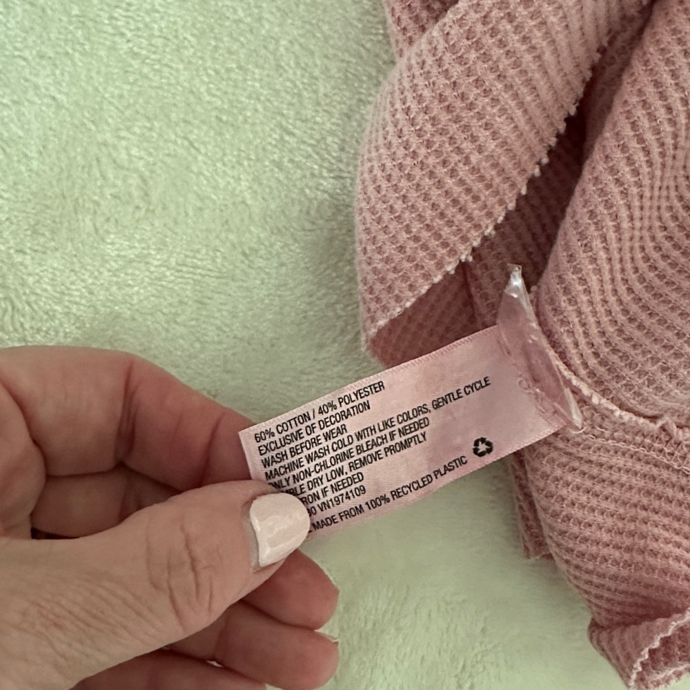 Wild Fable Pink Long Sleeve Crop Top NWT - Picture 9 of 9